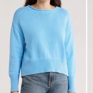 CeCe Blue Crew Neck Sweater